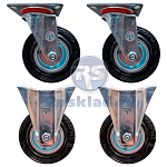 Комплект усиленных колёс 2 поворотных, 2 неповоротных RS Ø125мм (г/п 300кг)